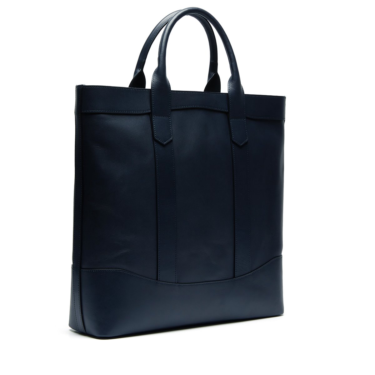 Dark Navy Leather D.L Tote Bag