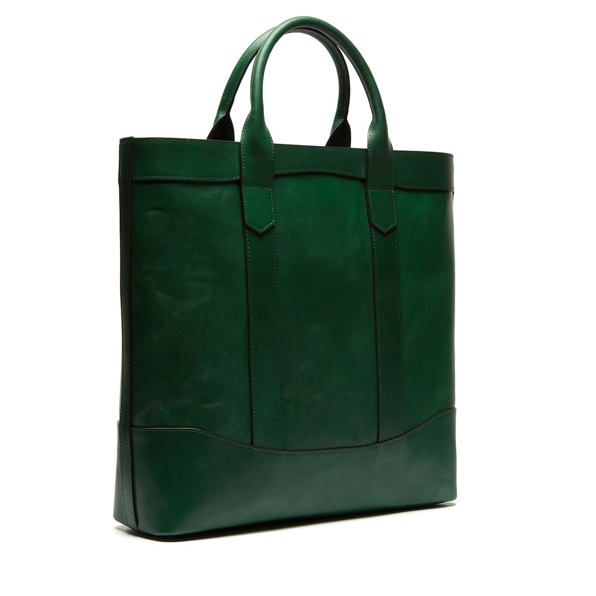 Green Leather D.L Tote Bag