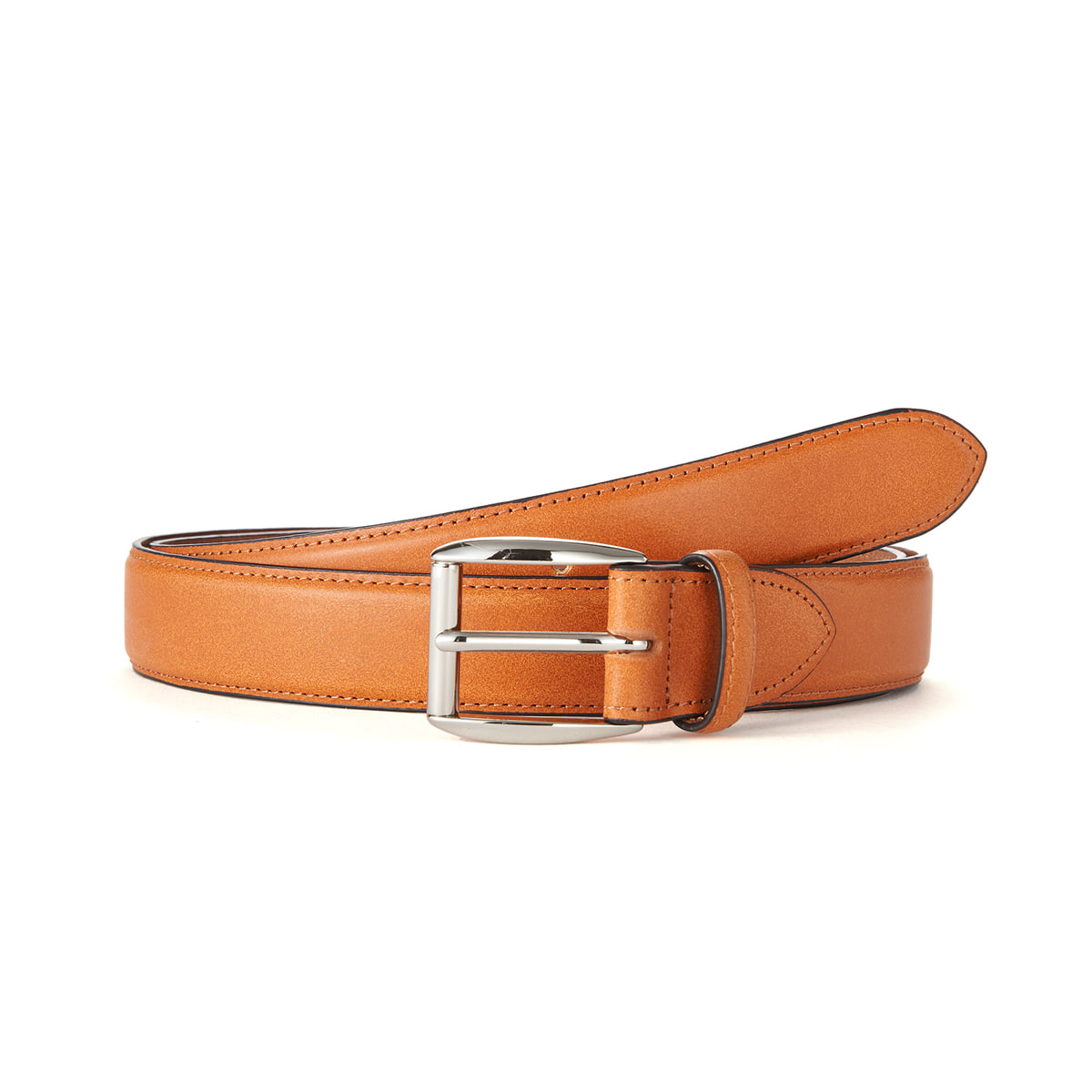 Tan Bridle Leather Belt (Silver Buckle)