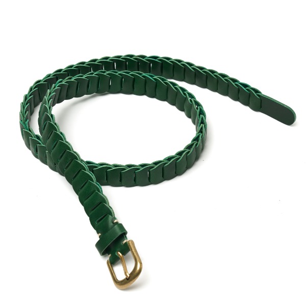 AP008 DK Green Leather Belt