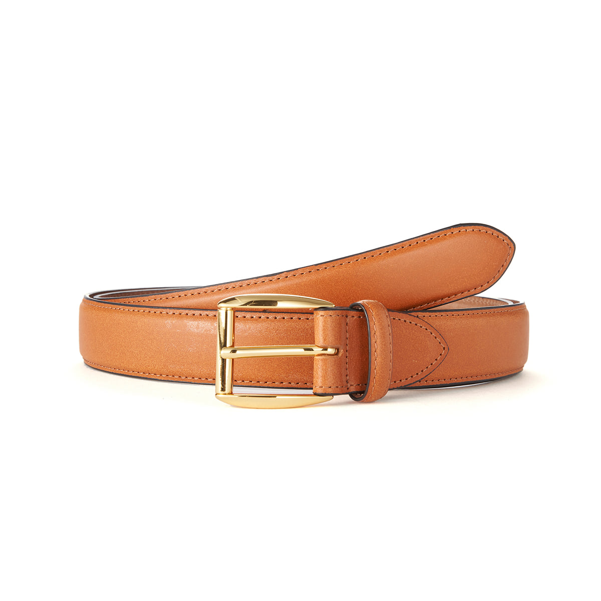 Tan Bridle Leather Belt (Gold Buckle)