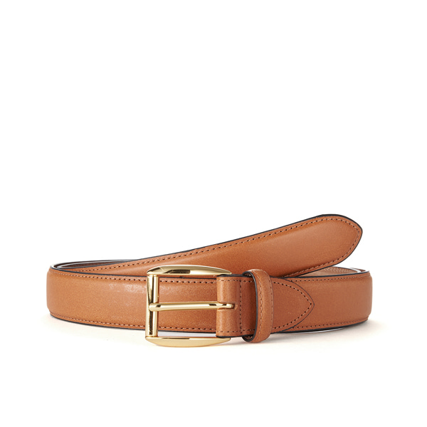 Tan Bridle Leather Belt (Gold Buckle)